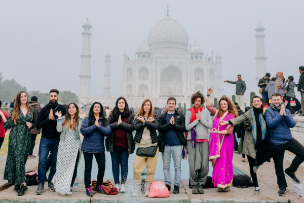 imagen grupo en Taj mahal